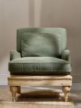 Nkuku Abe Deconstructed Armchair, Light Leg, Green