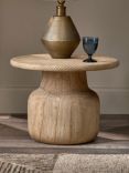 Nkuku Vivan Grooved Wood Side Table
