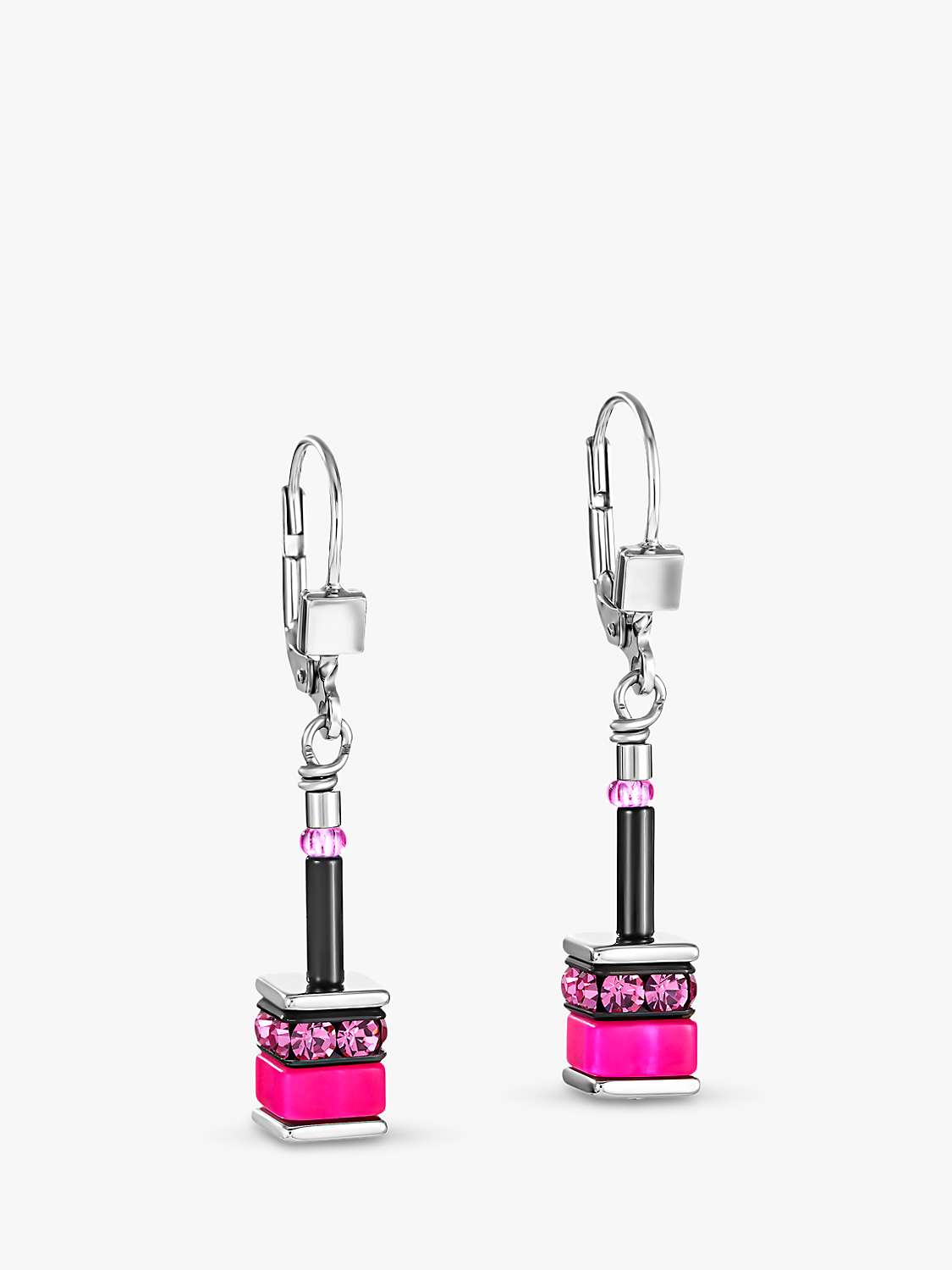 Buy COEUR DE LION Rhinestone Rondelle Drop Earrings, Pink/Multi Online at johnlewis.com