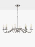 John Lewis Wakefield 10 Arm Chandelier Ceiling Light, Satin Nickel