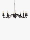 John Lewis Wakefield 10 Arm Ceiling Light, Matt Black