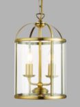 John Lewis Walker 2 Light Ceiling Lantern, Brass