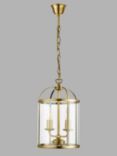 John Lewis Walker 2 Light Ceiling Lantern, Brass