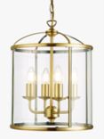 John Lewis Walker 4 Light Ceiling Lantern, Brass