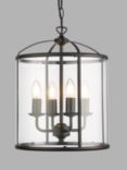 John Lewis Walker 4 Arm Pendant Ceiling Light, Black