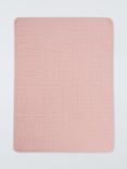 John Lewis Kids' Geo Quilted Blanket, Plaster Pink