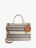 Dune Deltra Canvas Stripe Tote Bag, Blue/Multi