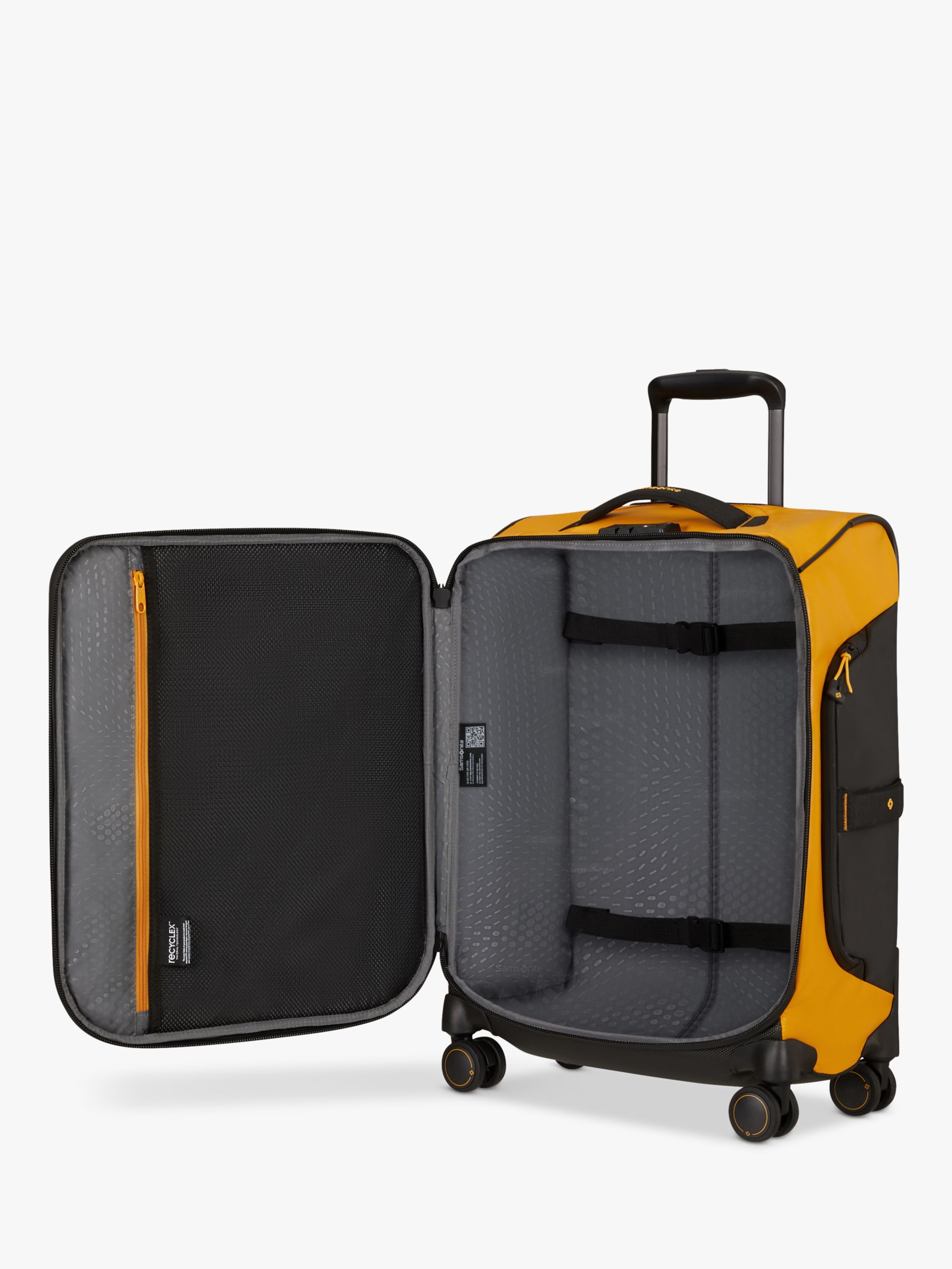 Buy Samsonite Ecodiver Spinner 4-Wheel 55cm Duffle Bag, 50L, Yellow Online at johnlewis.com