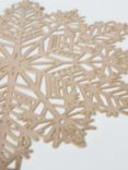 John Lewis Cut-Out Snowflake PVC Placemats, Set of 2, Gold