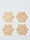 John Lewis Cut-Out Snowflake PVC Coasters, Set of 4, Gold