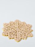 John Lewis Cut-Out Snowflake PVC Coasters, Set of 4, Gold