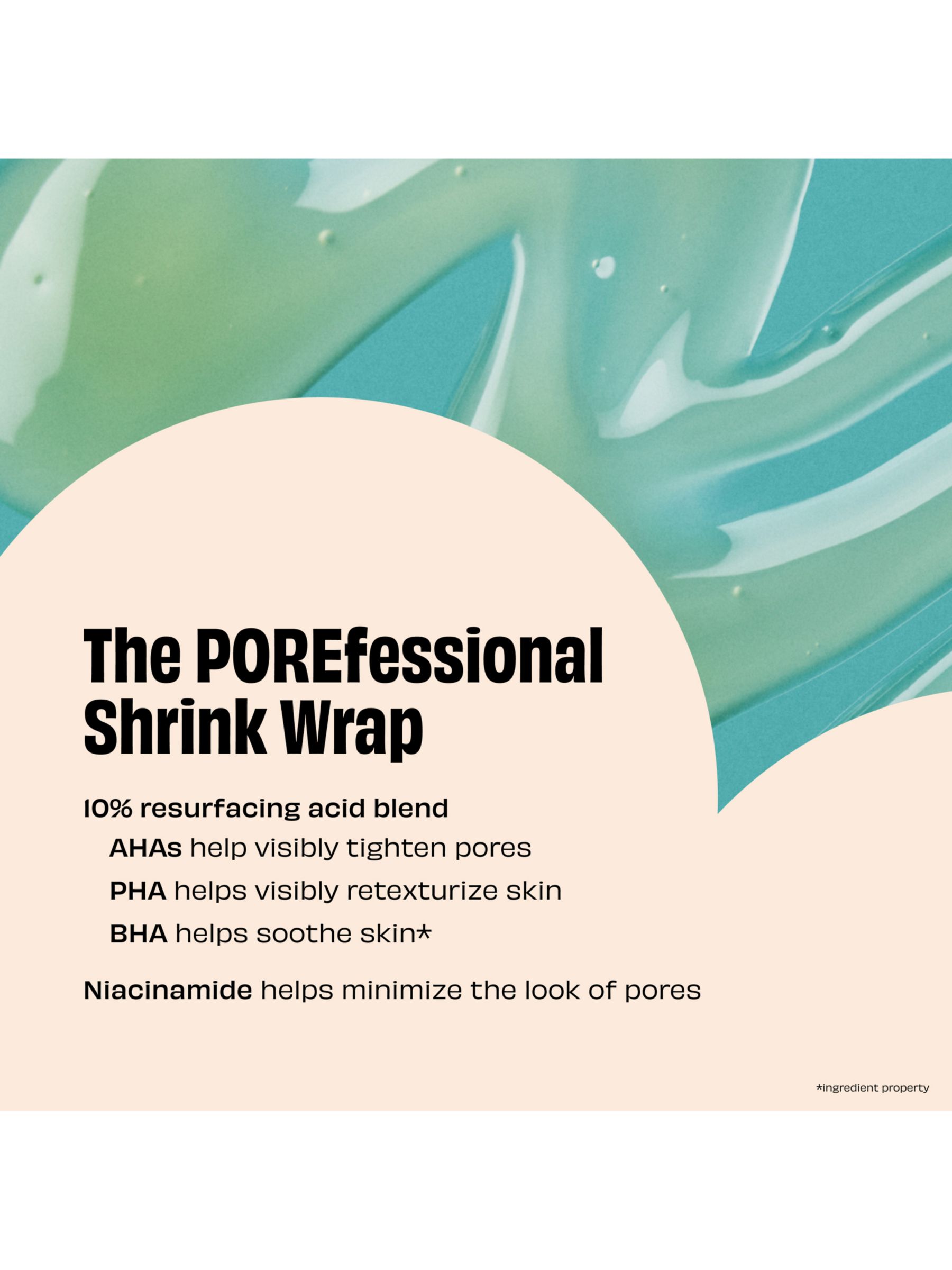 Benefit The POREfessional Shrink Wrap Overnight AHA+PHA Pore Treatment, 50ml
