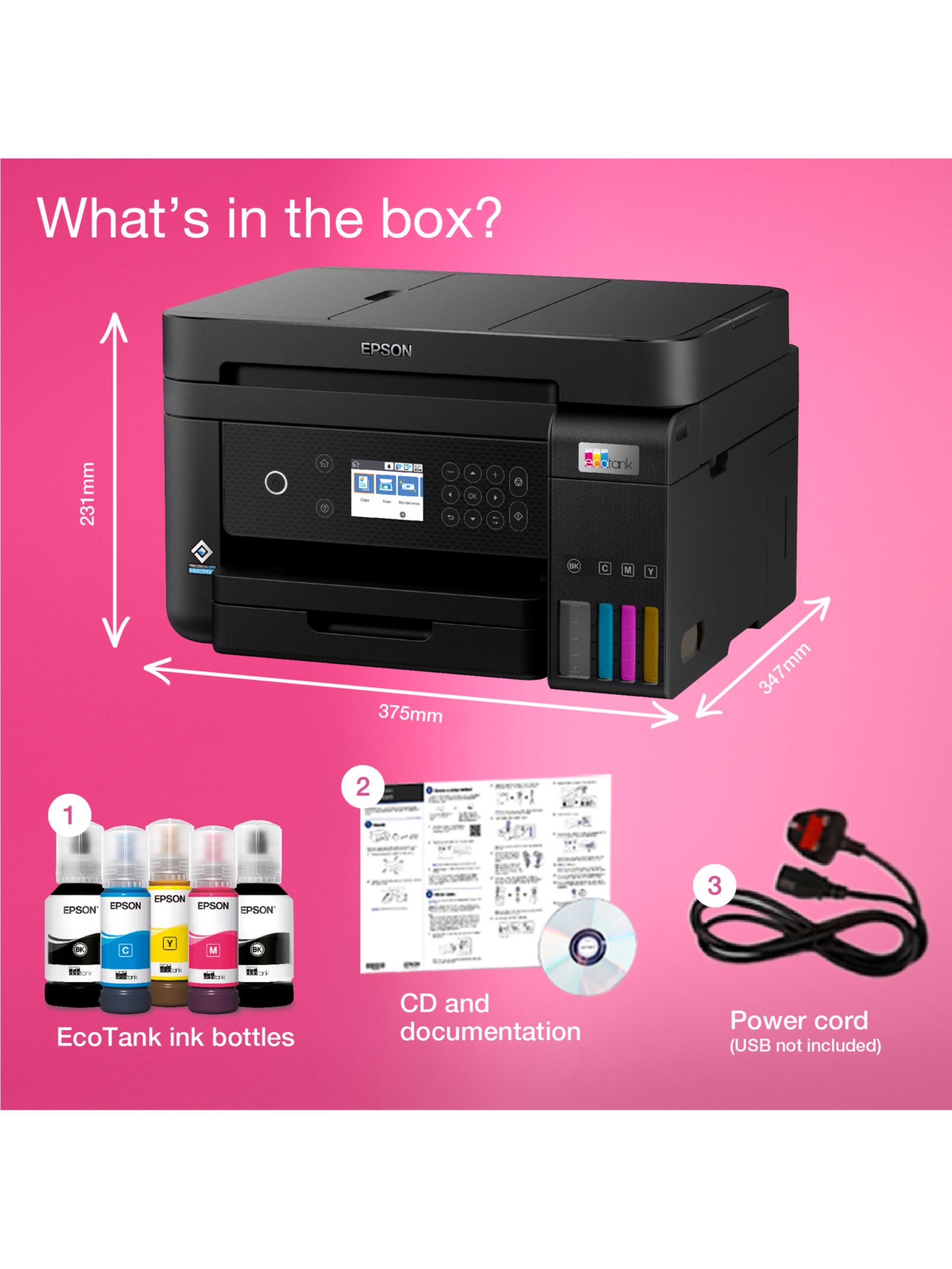 Epson EcoTank-3850 Special Edition All-in-One Printer with Bonus Black Ink  