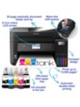 Epson EcoTank ET-3850 Three-In-One Wi-Fi Printer with High Capacity Integrated Ink Tank System, Black