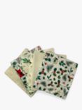 Rose & Hubble Holly Fat Quarter Fabrics, Pack of 5, Multi