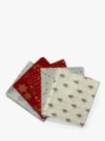 John Loudon Classic Christmas Sparkles Fat Quarter Fabrics, Pack of 5, Multi