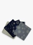 John Louden Silver Stars Fat Quarter Fabrics, Pack of 5, Multi