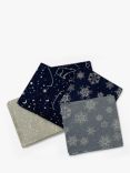 John Louden Silver Stars Fat Quarter Fabrics, Pack of 5, Multi