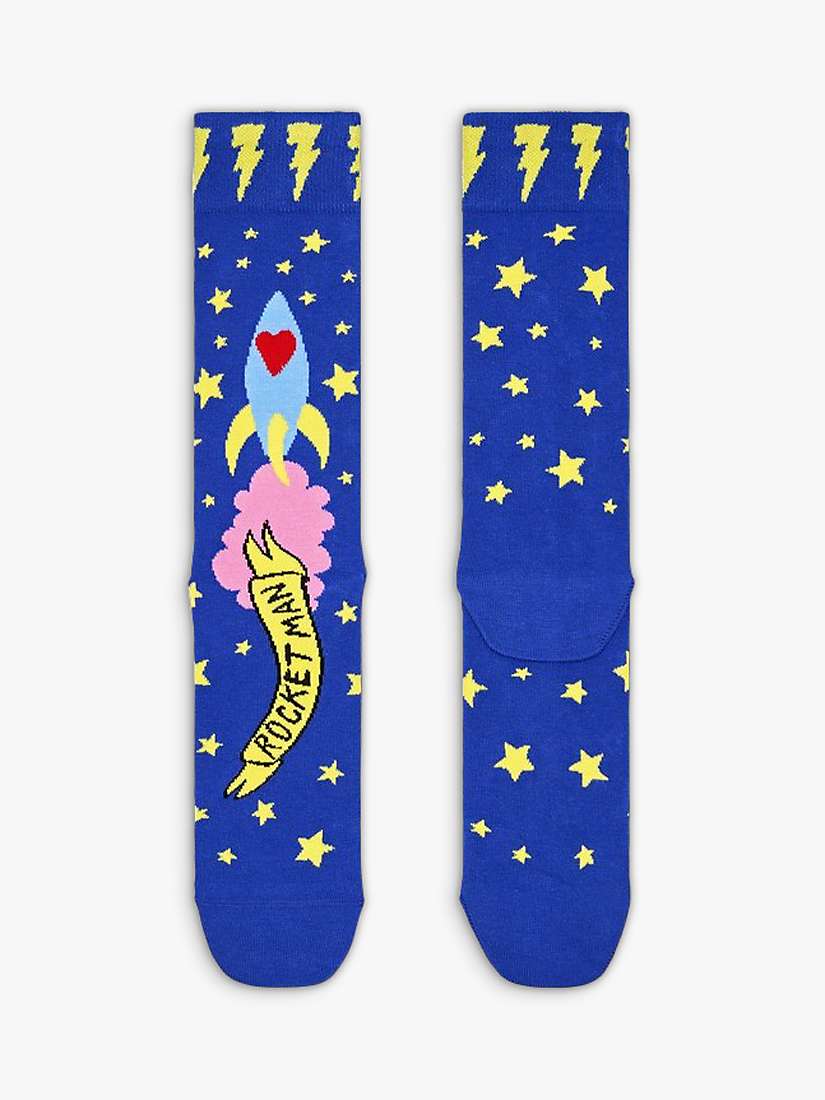 Buy Happy Socks Special Edition Elton John Rocket Man Socks, Blue/Multi Online at johnlewis.com