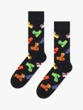 Happy Socks Elton John Disco Shoes Socks, One Size, Black
