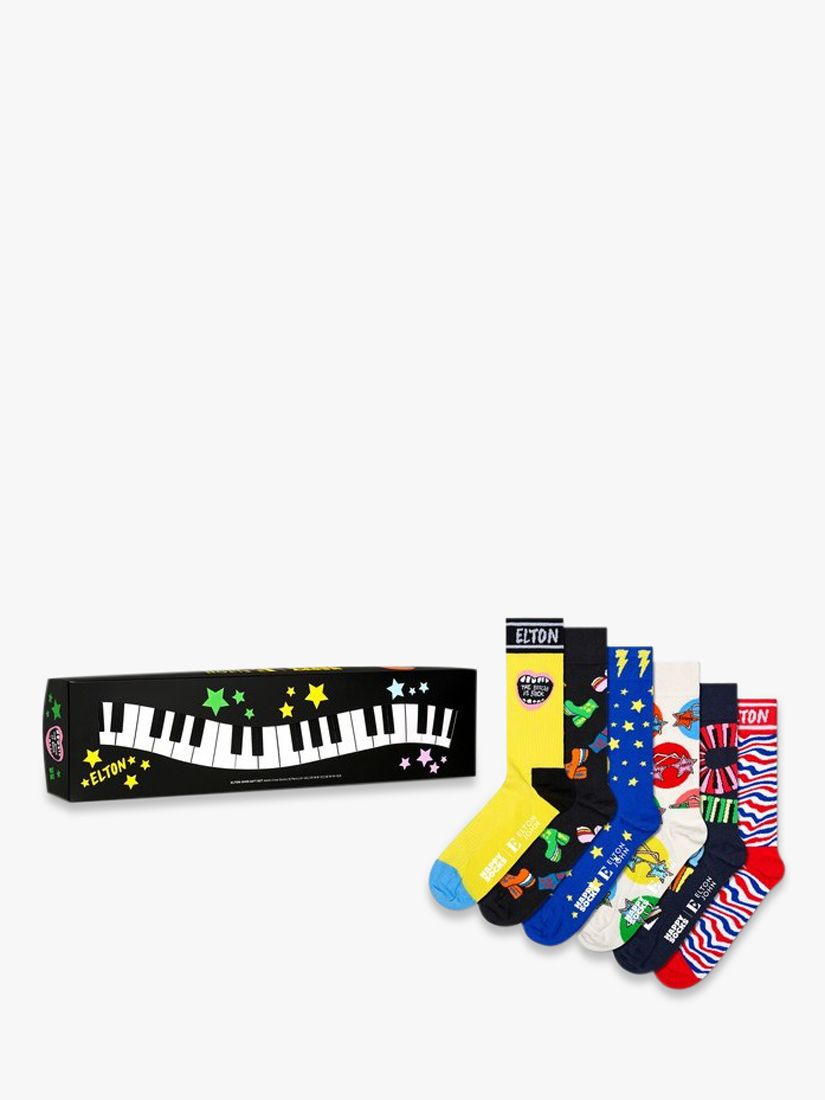 Buy Happy Socks Elton John Sock Gift Set, Pack of 6, Multi Online at johnlewis.com