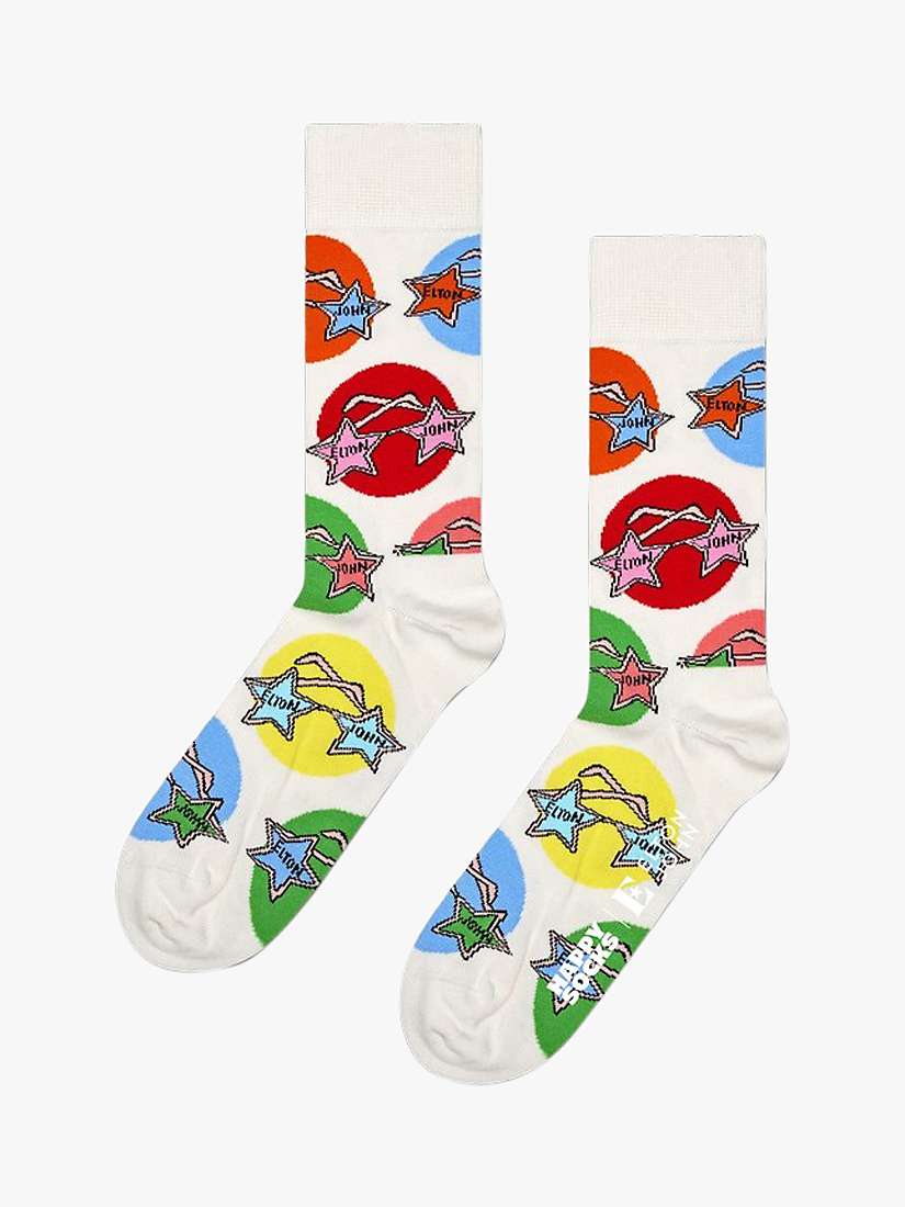 Buy Happy Socks Elton Glasses Sock, Multi Online at johnlewis.com