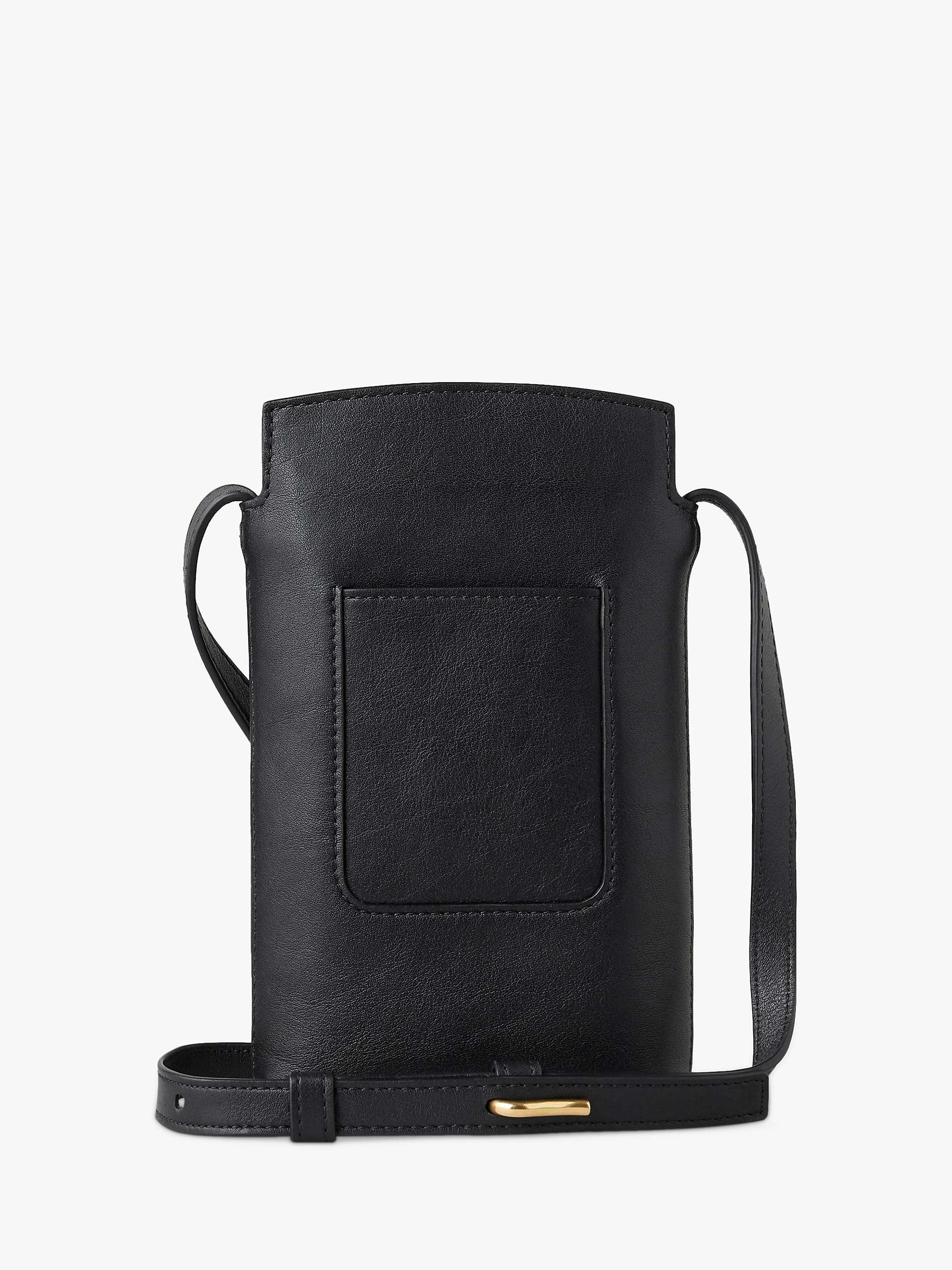 Buy Mulberry Clovelly Silky Calf Leather Phone Pouch, Black Online at johnlewis.com