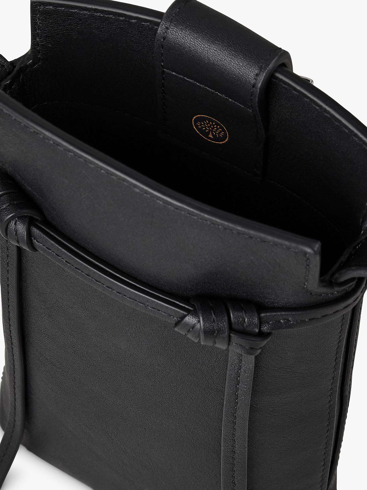 Buy Mulberry Clovelly Silky Calf Leather Phone Pouch, Black Online at johnlewis.com