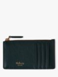 Mulberry Continental Small Classic Grain Leather Zipped Long Card Holder, Mulberry Green