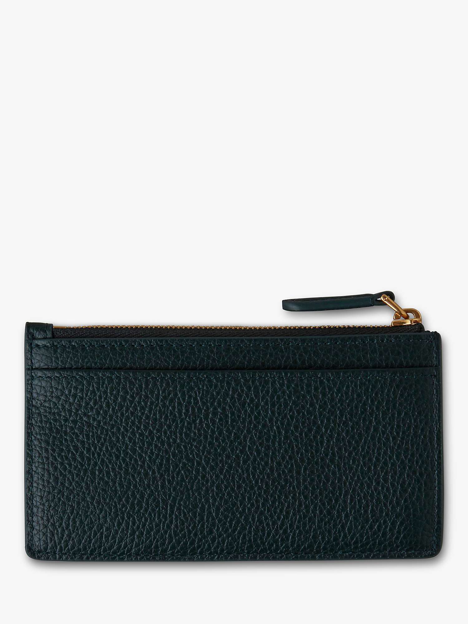 Buy Mulberry Continental Small Classic Grain Leather Zipped Long Card Holder, Mulberry Green Online at johnlewis.com
