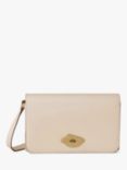 Mulberry Lana Gloss Leather Wallet on a Strap, Eggshell