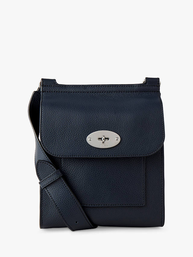 Mulberry Small Antony Small Classic Grain Leather Messenger Bag, Night Sky