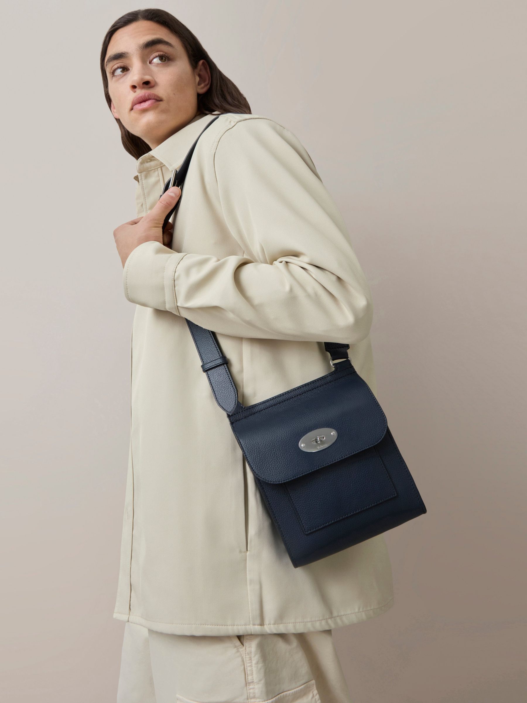 Buy Mulberry Small Antony Small Classic Grain Leather Messenger Bag Online at johnlewis.com