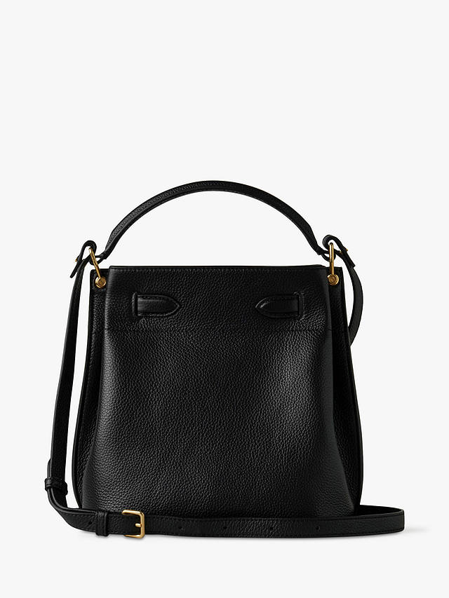 Mulberry Islington Small Classic Grain Leather Bucket Bag, Black