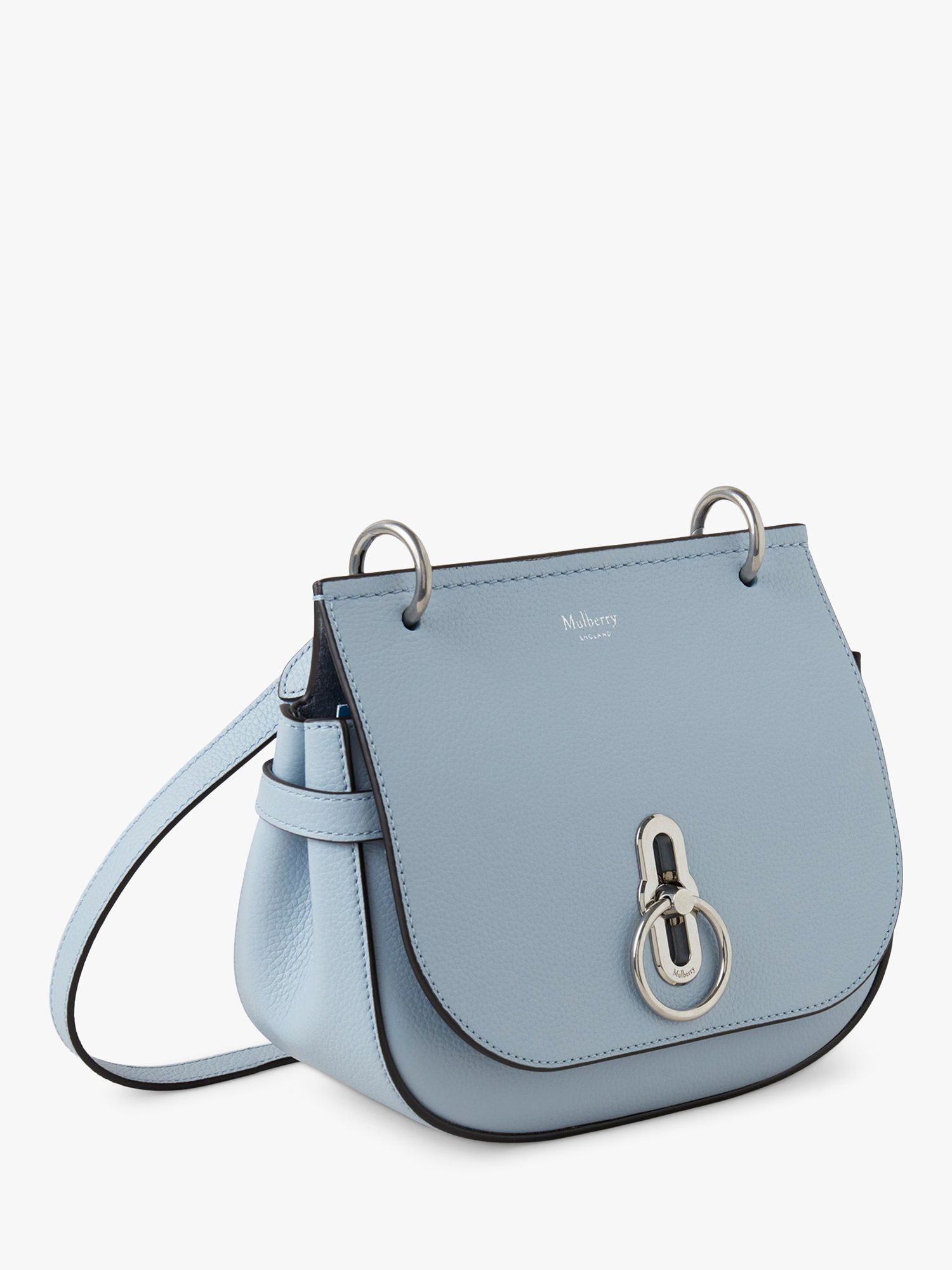 Mulberry Small Amberley Small Classic Grain Leather Satchel, Poplin Blue