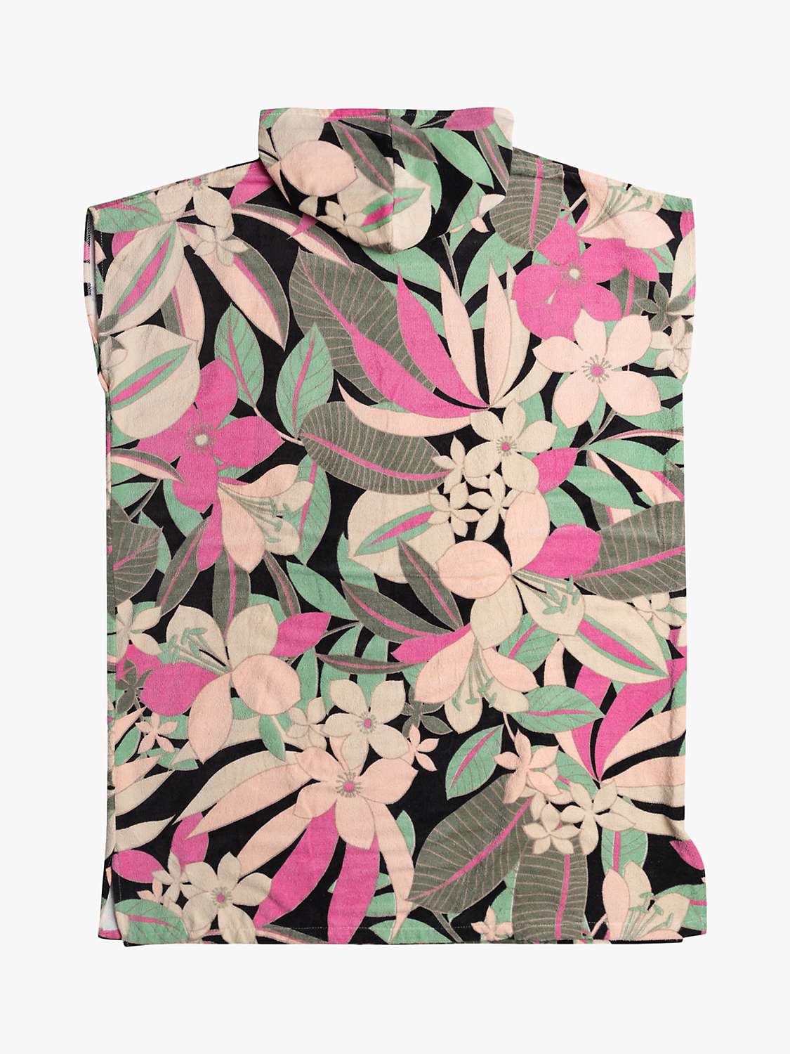 Buy Roxy Palm Print Magic Towelling Poncho, Anthracite/Multi Online at johnlewis.com