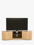 Tom Schneider Swirl 1800 TV Stand for TVs up to 75", Natural Oak