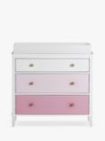 Little Seeds Monarch Hill Poppy 3 Drawer Changing Table, White/Pink