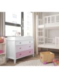 Little Seeds Monarch Hill Poppy 3 Drawer Changing Table, White/Pink