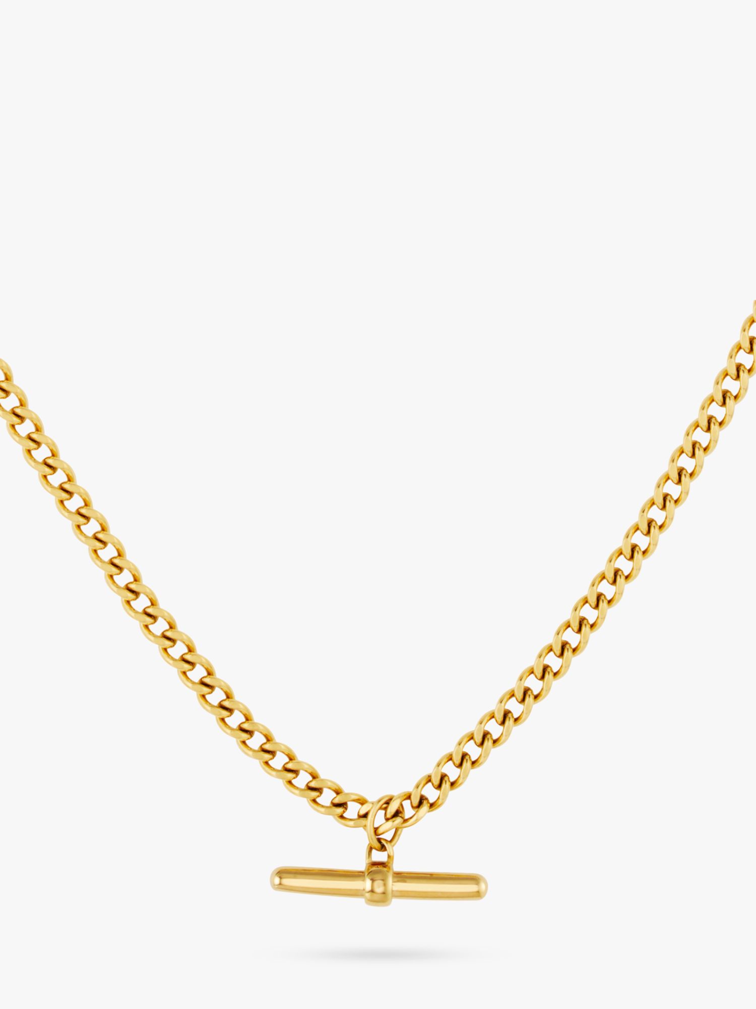 Buy Orelia & Joe Curb Chain T-Bar Pendant Necklace Online at johnlewis.com