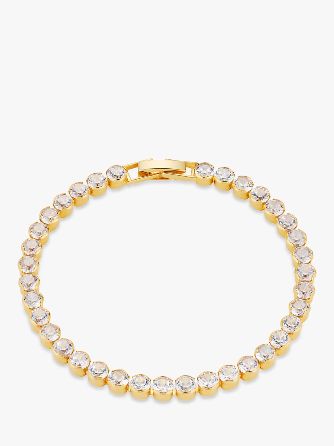 Buy Orelia Chunky Crystal Tennis Bracelet, Gold Online at johnlewis.com