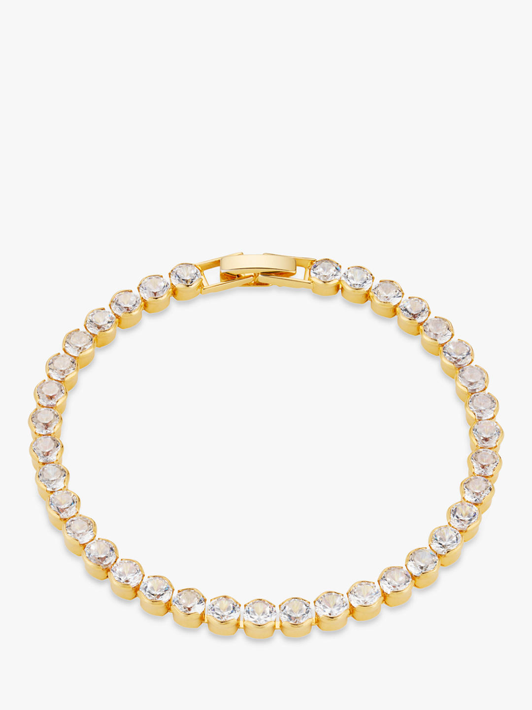 Orelia Chunky Crystal Tennis Bracelet, Gold