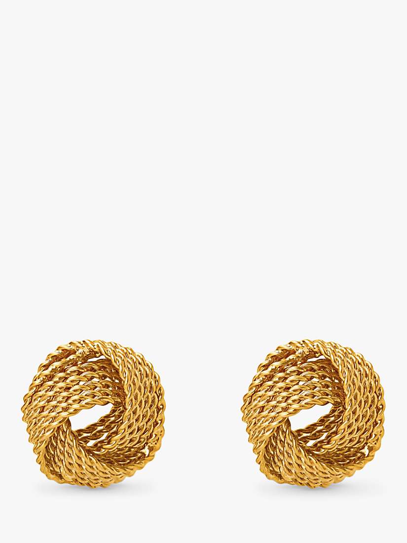Buy Orelia Statement Woven Knot Earrings, Gold Online at johnlewis.com