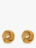Orelia Statement Woven Knot Earrings, Gold