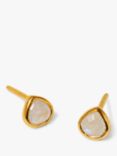 Orelia Luxe Semi Precious Moonstone Teardrop Stud Earrings, Gold