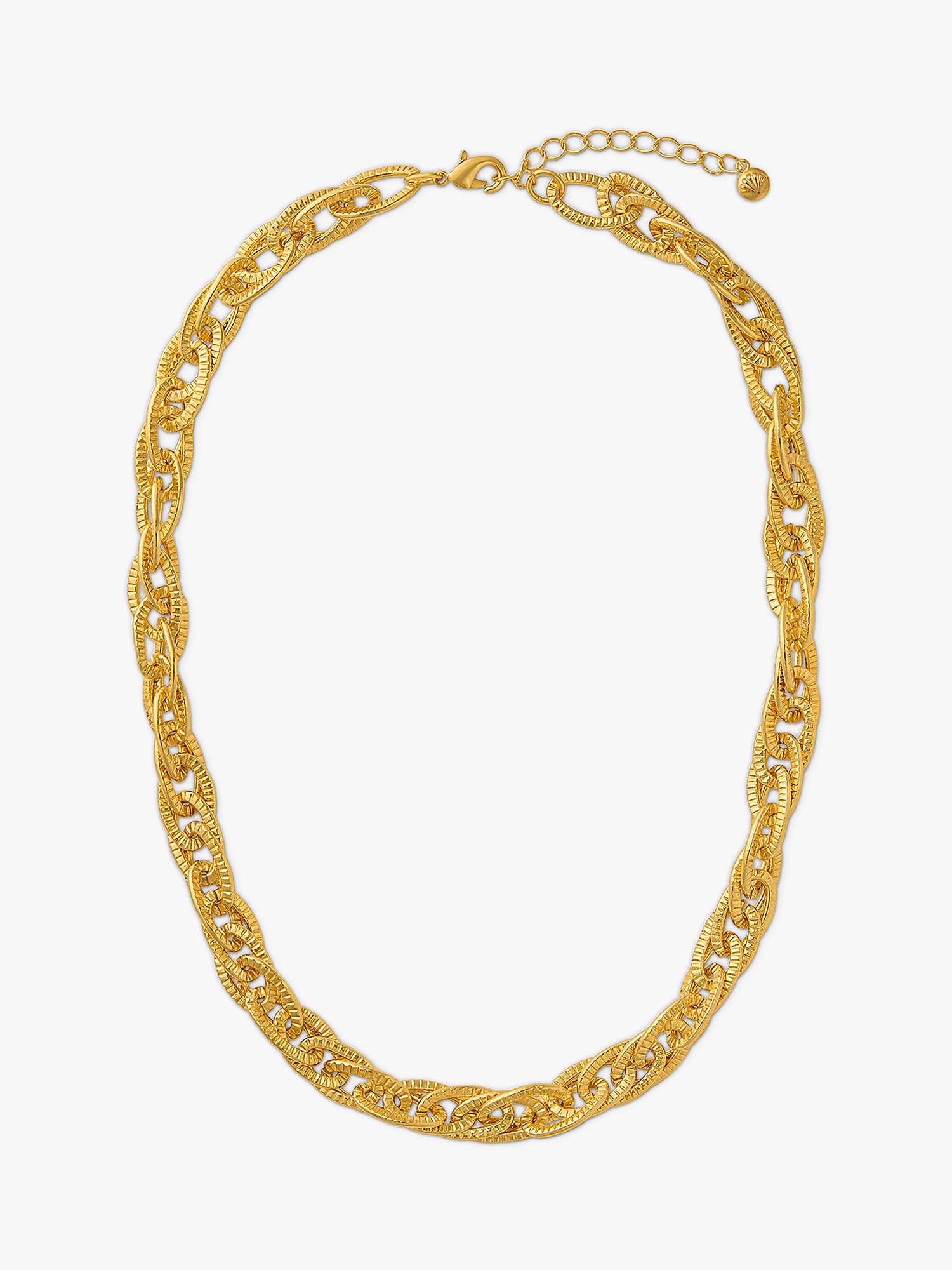 Buy Orelia Interlocking Oval Link Statement Necklace, Gold Online at johnlewis.com
