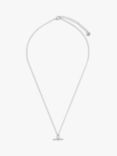 Orelia Dainty T-Bar Knot Detail Pendant Necklace