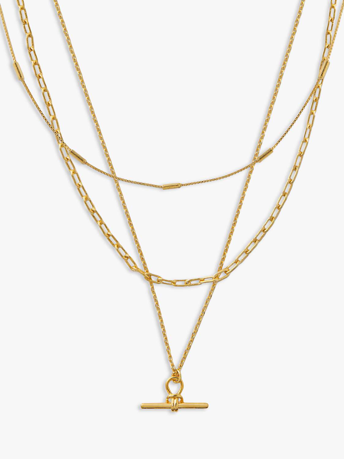 Buy Orelia Dainty Mixed Chain Layered Necklaces, Gold Online at johnlewis.com