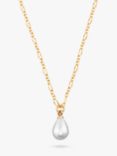 Orelia Dainty Peardrop Pearl Pendant Necklace