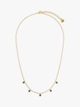 Orelia Swarovski Crystal Heart Multi Drop Station Necklace, Gold/Emerald